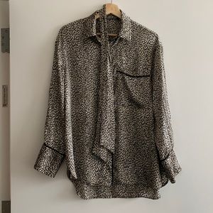 Zara silky shirt size S. Worn once. Condition is perfect